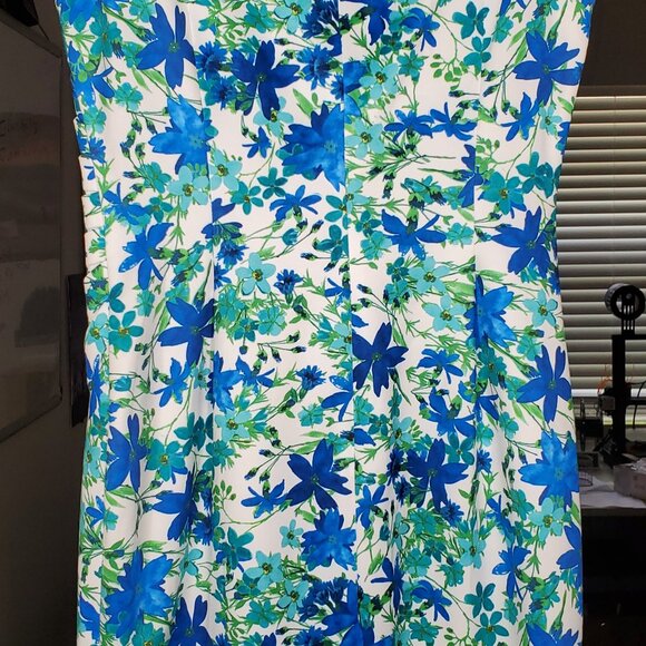 WOMENS CALVIN KLEIN FLORAL DRESS  SIZE 8 - Picture 2 of 4